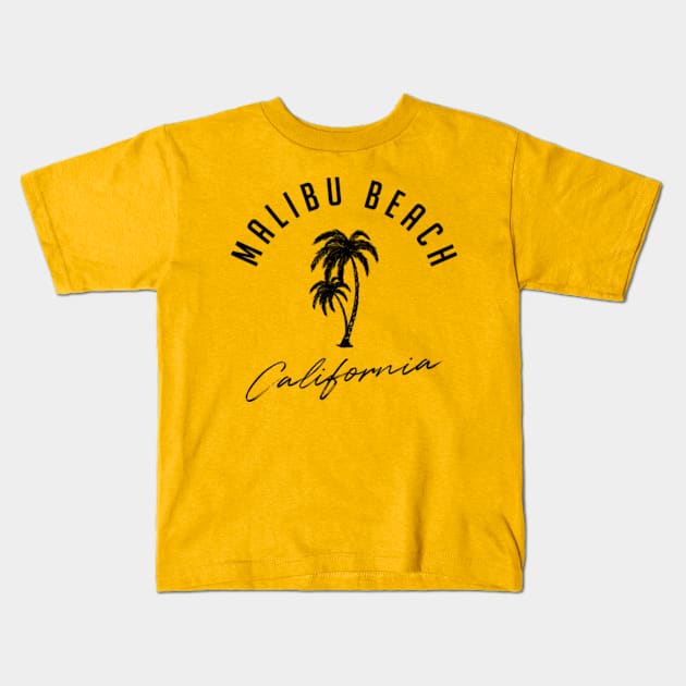 Classic Malibu beach california Kids T-Shirt by lada untung